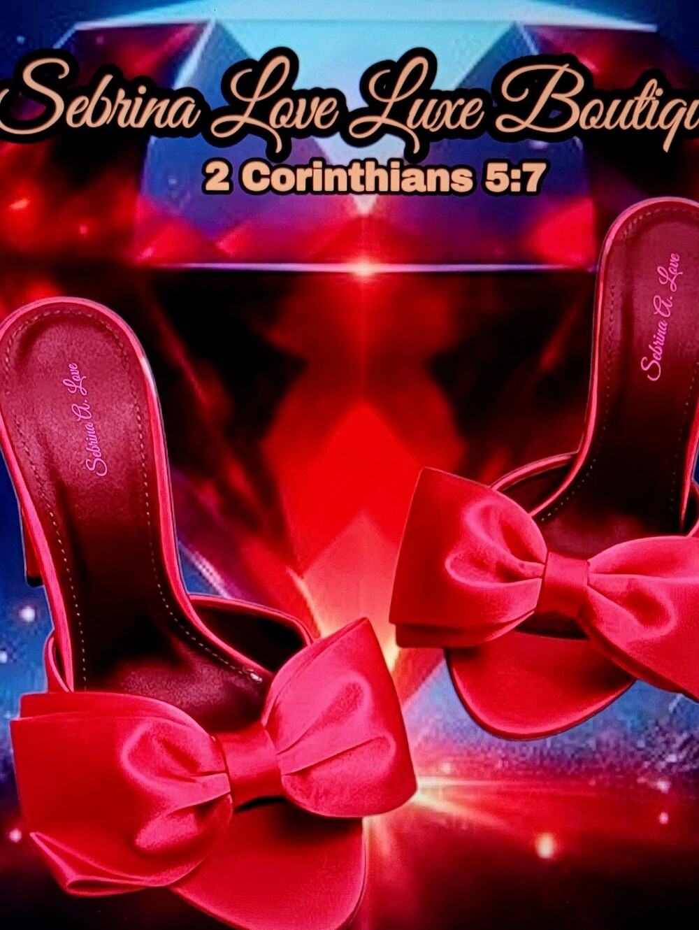 Sexy Red Satin Bow Mule Heels